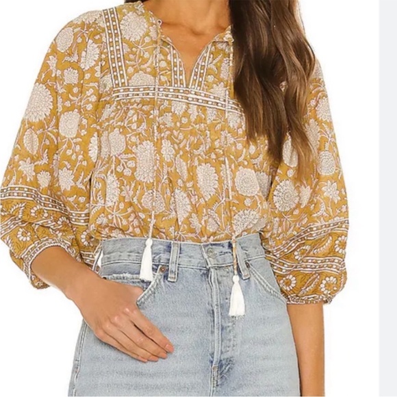 Cleobella amaryllis honey print blouse - Picture 2 of 4